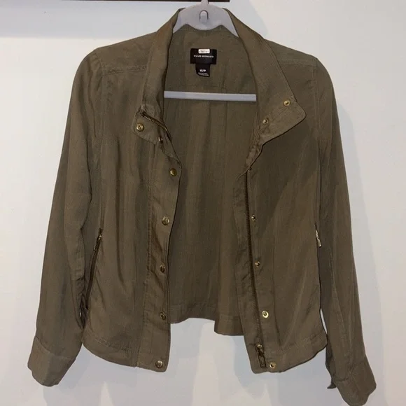 Club Monaco Darby Tencel Utility Shirt Jacket Size XS Olive Green - Picture 4 of 14